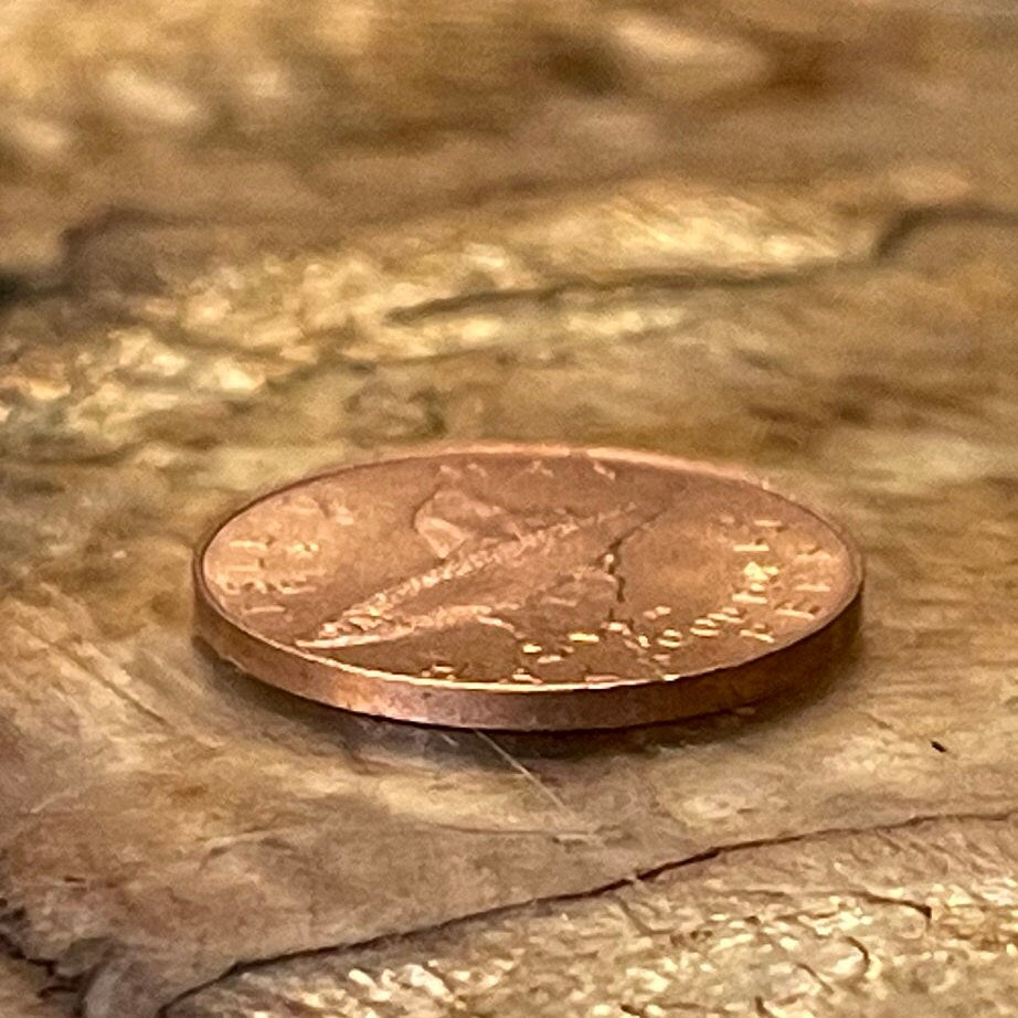Atlantic Herring on Isle of Man Map Halfpenny Authentic Coin Money for Jewelry and Craft Making