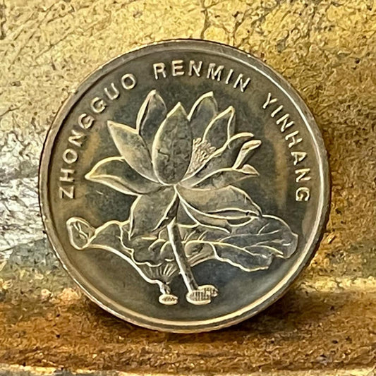 Lotus Blossom 5 Jiao China Authentic Coin Money for Jewelry and Craft Making (Enlightenment)