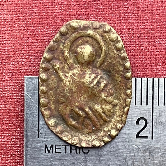 Saint Gregory the Theologian 5 Para Grecian Cappadocia Authentic Token Issued by Church of St Gregory (For Jewelry) (Gregorios Theologos)