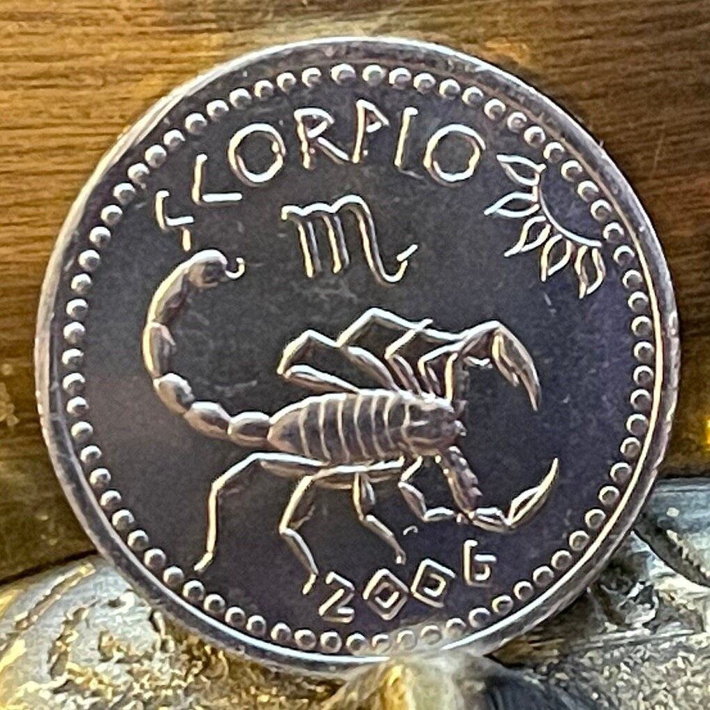 Scorpio 10 Shillings Somaliland Authentic Coin Money for Jewelry and Craft Making (Zodiac Series) (Astrology) Scorpion
