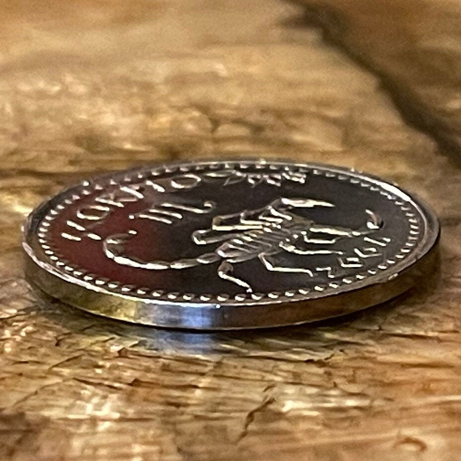 Scorpio 10 Shillings Somaliland Authentic Coin Money for Jewelry and Craft Making (Zodiac Series) (Astrology) Scorpion