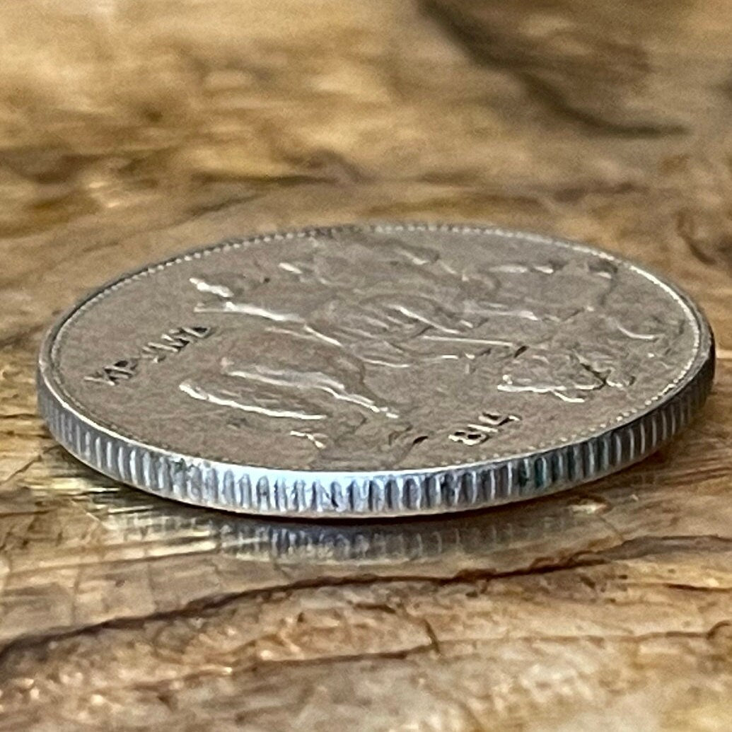 Khan Krum the Fearsome Hunts Lion 5 Leva Bulgaria Authentic Coin Money for Jewelry and Craft Making (1930) (Tsar Boris III)