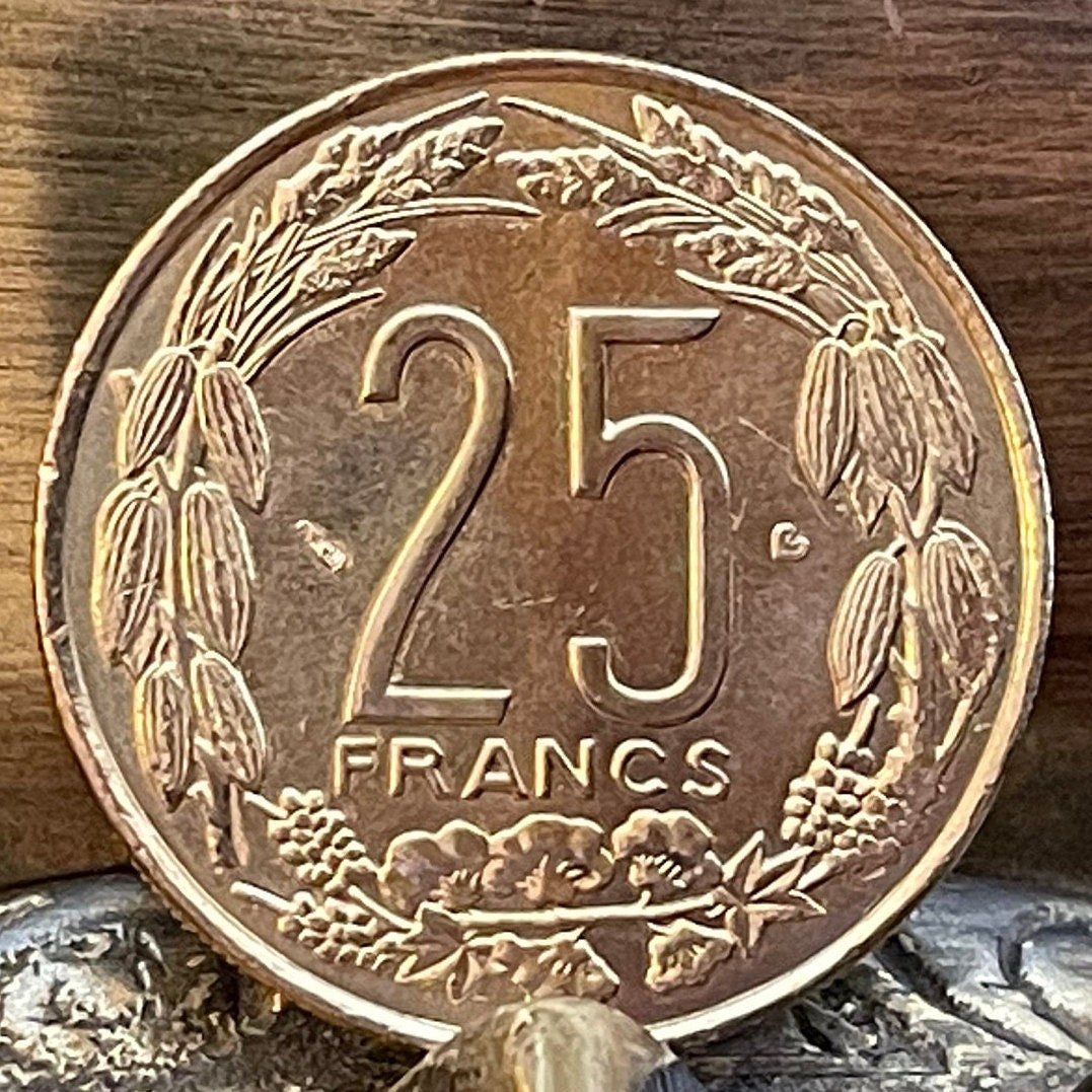 Giant Elands 25 Francs Central African States Authentic Coin Money for Jewelry and Craft Making (Lord Derby Eland) 2003