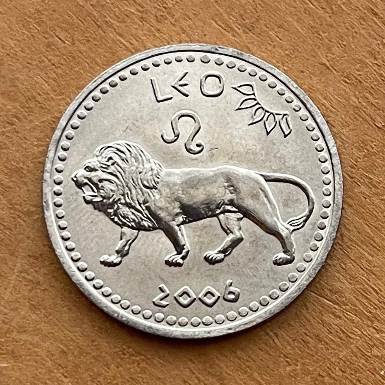 Leo the Lion 10 Shillings Somaliland Authentic Coin Money for Jewelry and Craft Making (Zodiac Series) (Astrology) Nemean Lion