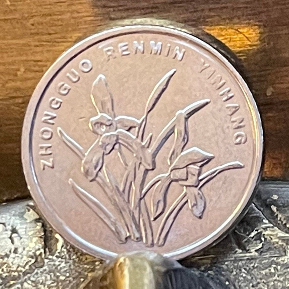 Cymbidium Orchid 1 Jiao China Authentic Coin Money for Jewelry and Craft Making (Confucius' King of Fragrance)