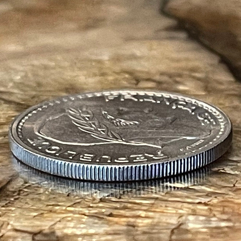 Art Deco Marianne in Phrygian Cap 10 Francs France Authentic Coin Money for Jewelry and Crafts (Turin Type) (Liberté, Egalité, Fraternité)