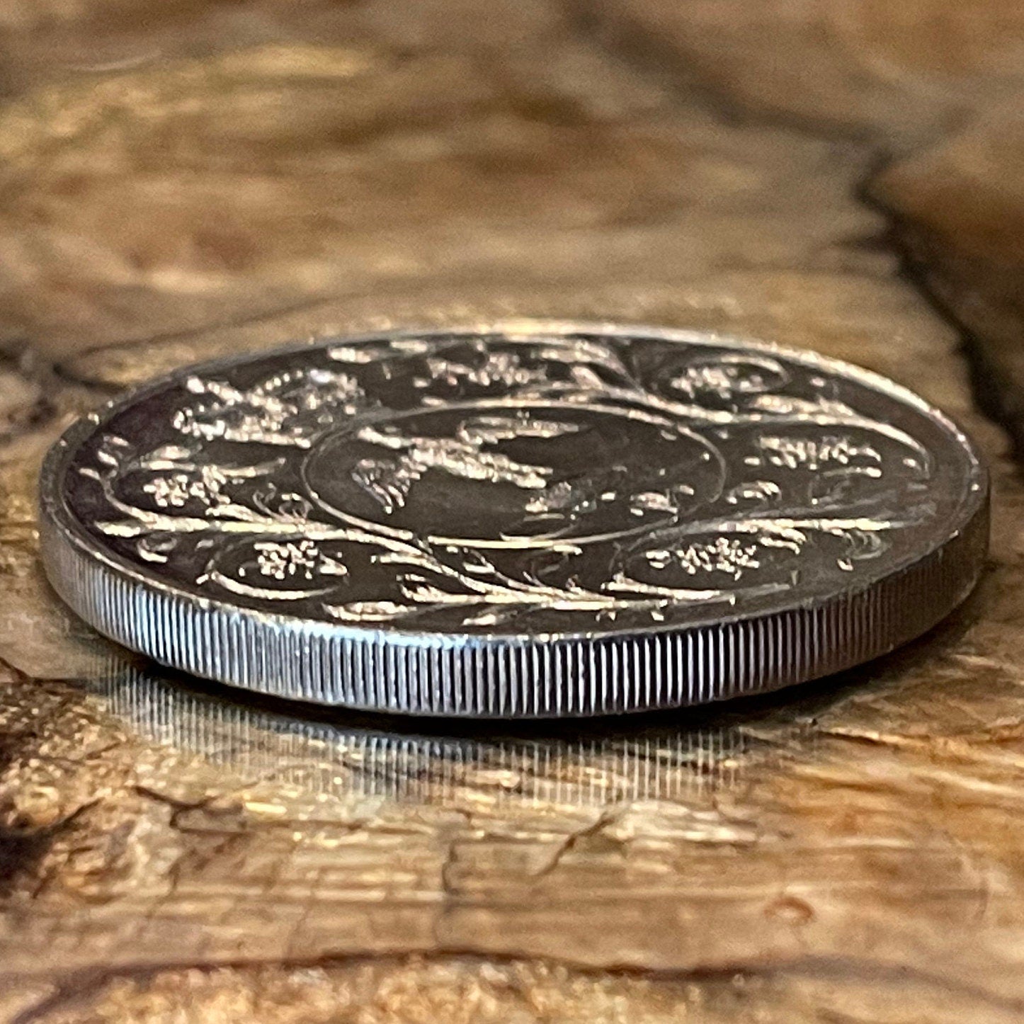 Horseback Queen Elizabeth II & Coronation Regalia 25 New Pence Authentic Coin Money for Jewelry and Craft Making (25th Anniversary) (1977)