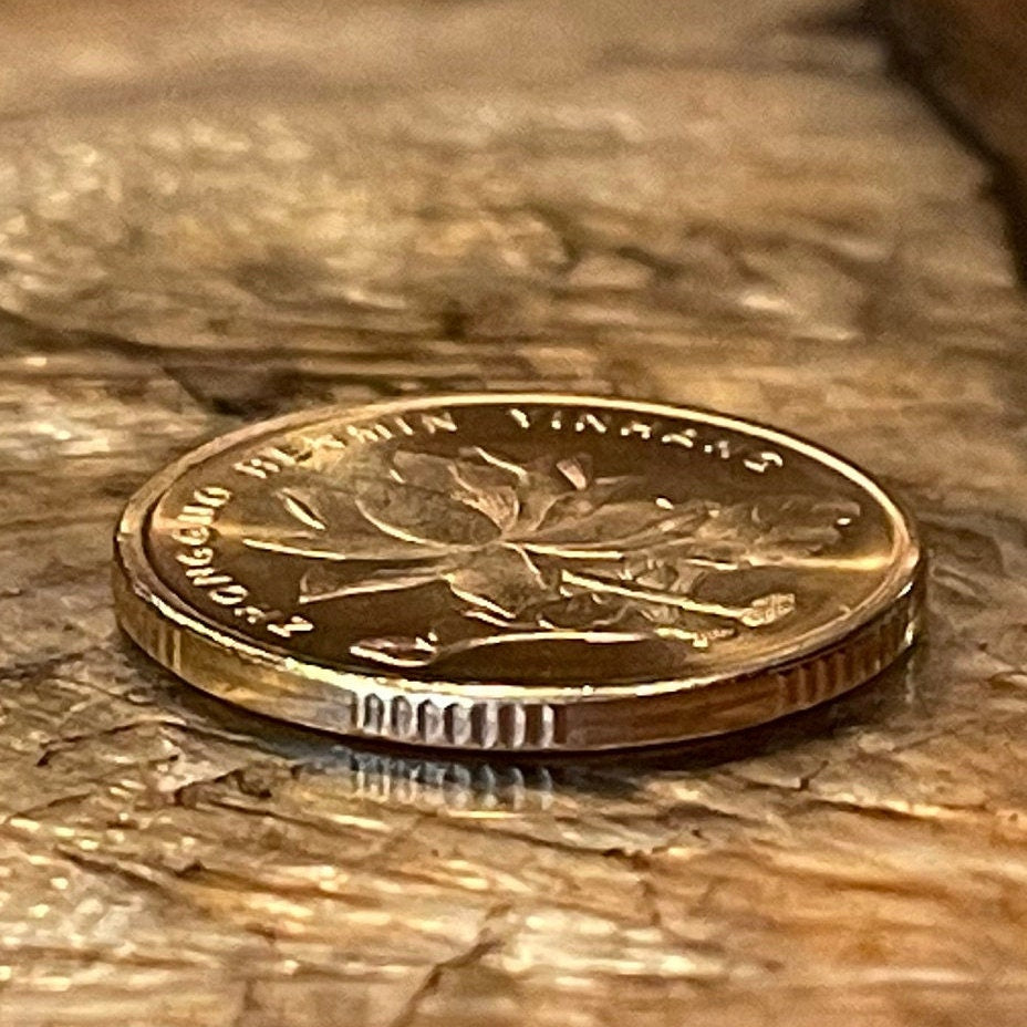 Lotus Blossom 5 Jiao China Authentic Coin Money for Jewelry and Craft Making (Enlightenment)