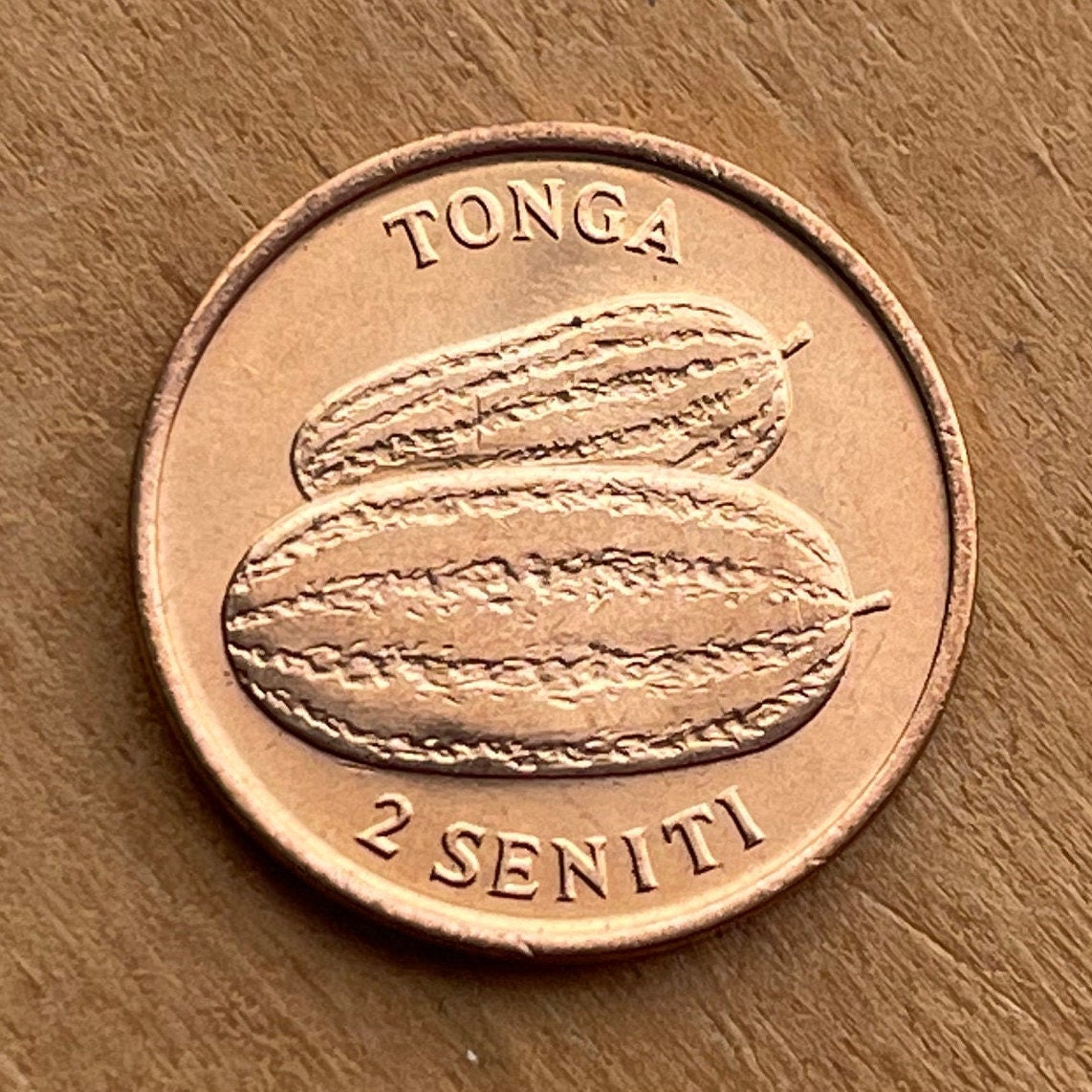 Watermelons 2 Seniti Tonga Authentic Coin Money for Jewelry and Craft Making (Family Planning)