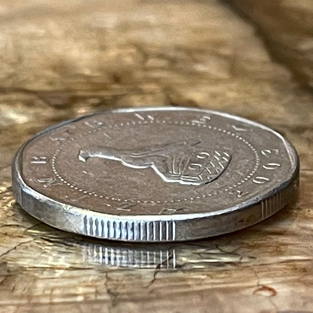 Statue of the Unknown Soldier & Great Zimbabwe Bird 25 Dollars Zimbabwe Authentic Coin Money for Jewelry (Heroes Acre) (Harare) (Shona)