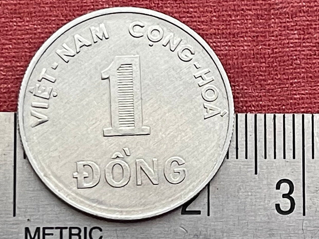 Rice Stalks 1 Dong Vietnam Authentic Coin Money for Jewelry and Craft Making (South Vietnam) (1971)