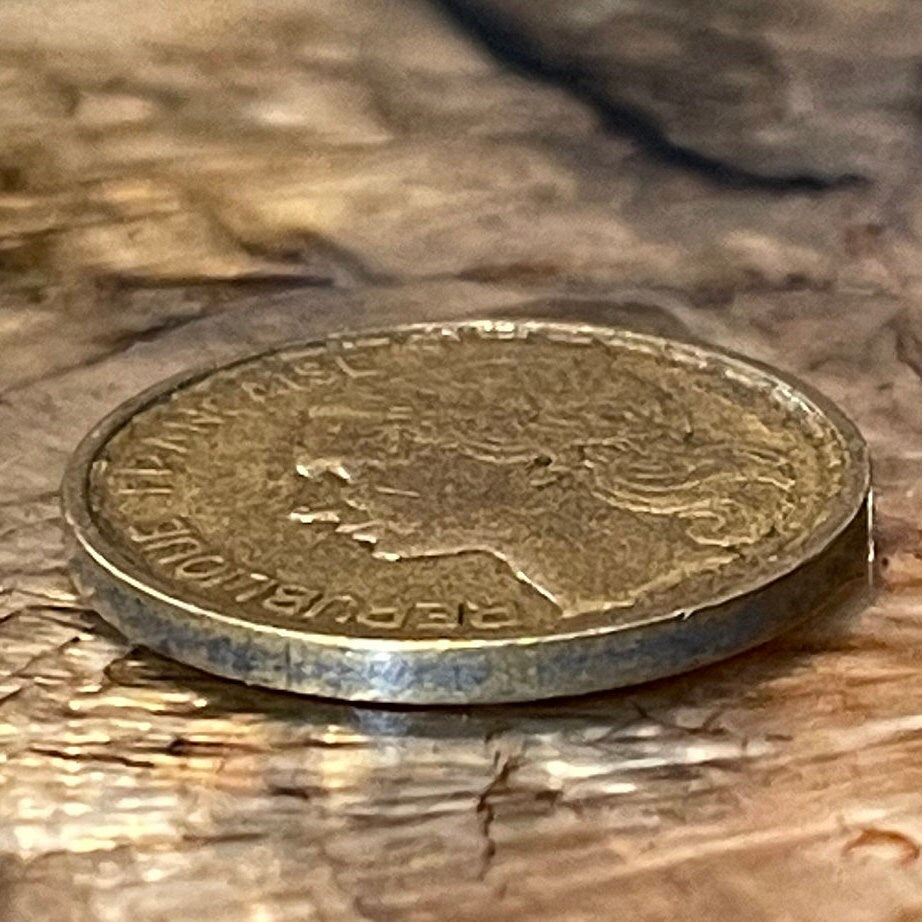 Gallic Rooster 10 Francs Chantecler & Marianne France Authentic Coin Money for Jewelry and Craft Making (Le Coq Francais) (Fourth Republic)