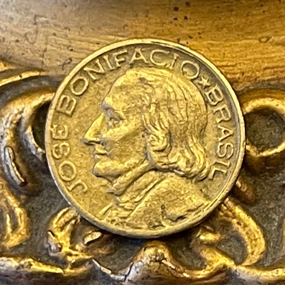 Geologist of Lithium José Bonifácio de Andrada, Patriarch of the Independence of Brazil 10 Centavos Authentic Coin Money for Jewelry