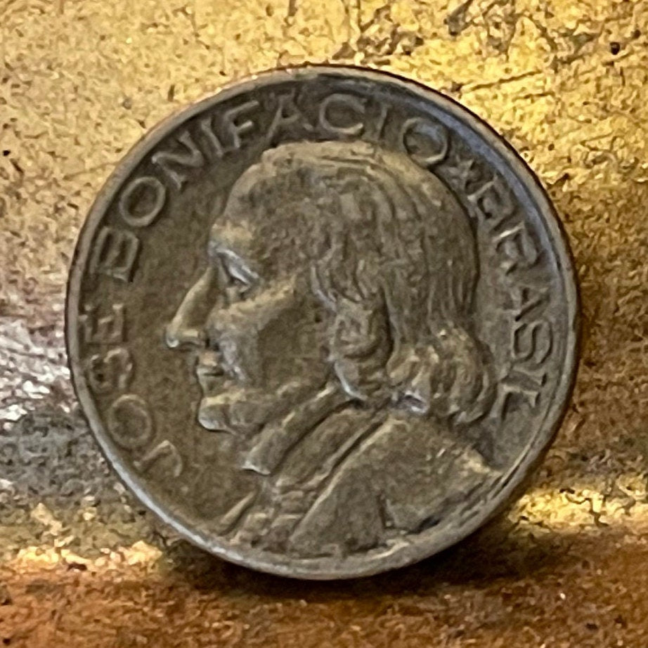 Geologist of Lithium José Bonifácio de Andrada, Patriarch of the Independence of Brazil 10 Centavos Authentic Coin Money for Jewelry