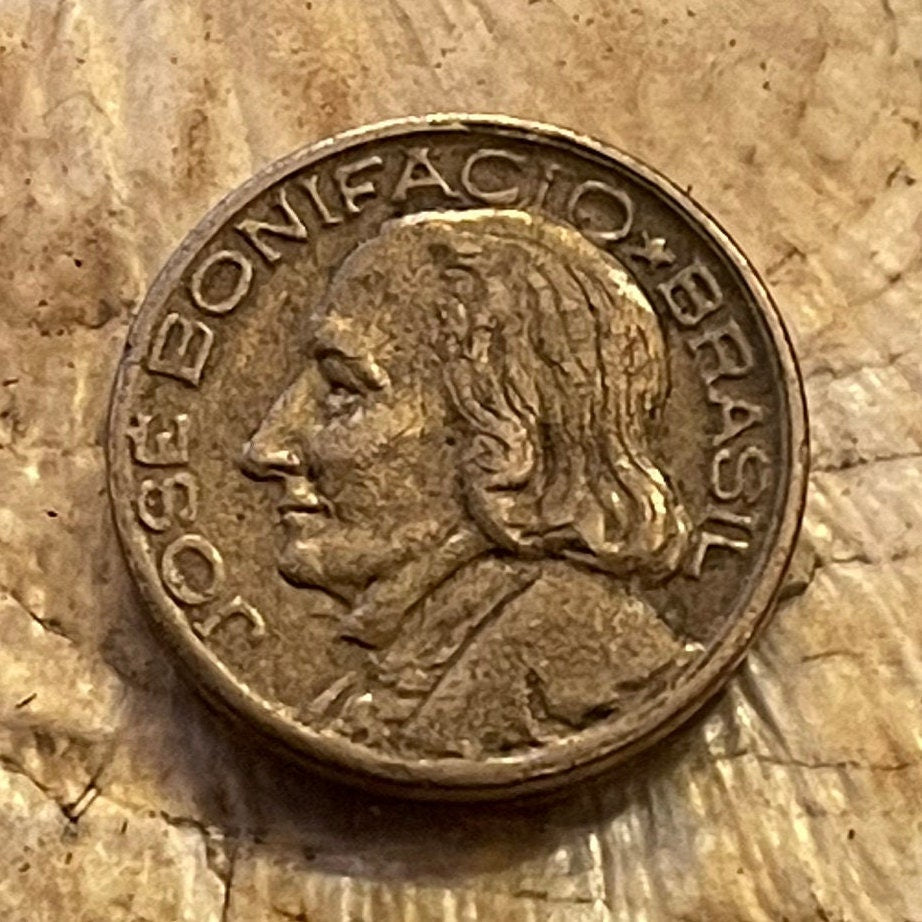 Geologist of Lithium José Bonifácio de Andrada, Patriarch of the Independence of Brazil 10 Centavos Authentic Coin Money for Jewelry