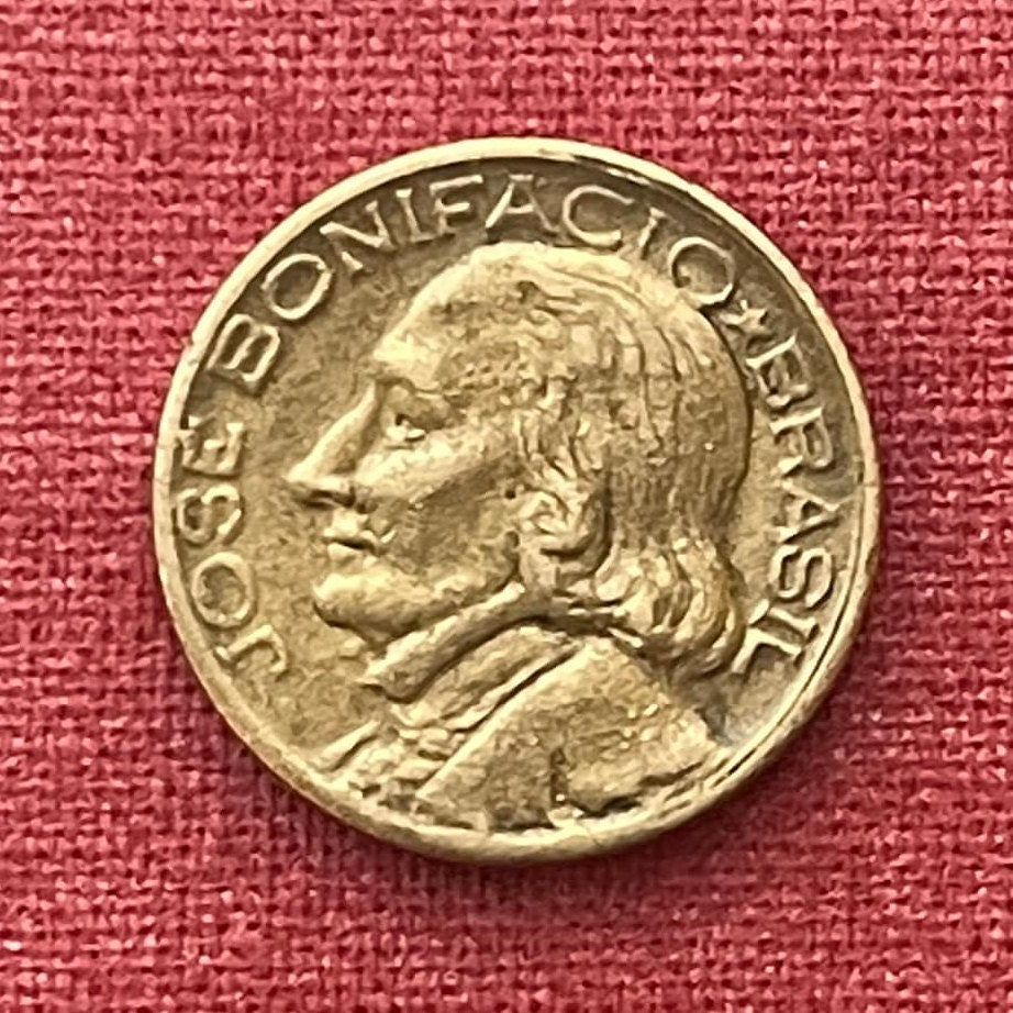 Geologist of Lithium José Bonifácio de Andrada, Patriarch of the Independence of Brazil 10 Centavos Authentic Coin Money for Jewelry