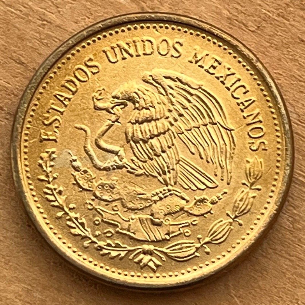 President Venustiano Carranza & Eagle with Snake 100 Pesos Mexico Authentic Coin Money for Jewelry and (First Chief) (Mexican Revolution)
