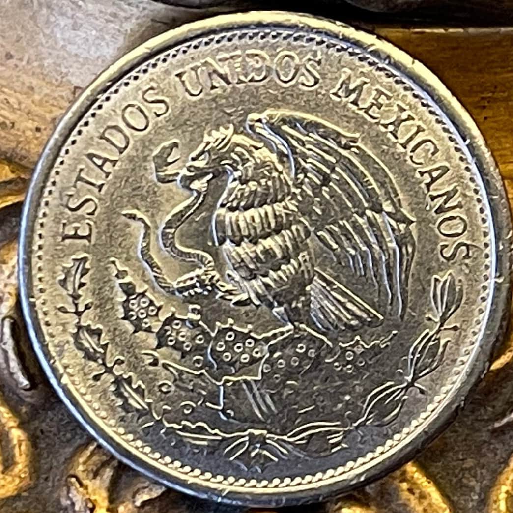 President Benito Juárez & Eagle with Snake 50 Pesos Mexico Authentic Coin Money for Jewelry and Craft Making