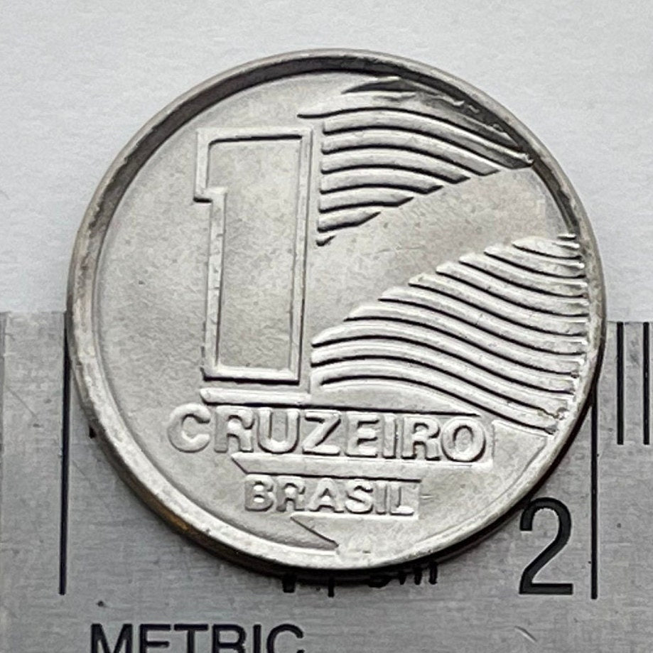 Southern Cross "Crux" Constellation 1 Cruziero Brazil Authentic Coin Money for Jewelry and Craft Making (1990) (Stars) (Astronomy)