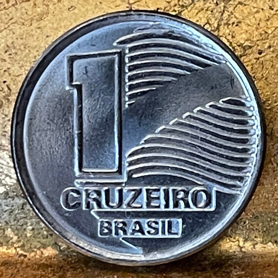 Southern Cross "Crux" Constellation 1 Cruziero Brazil Authentic Coin Money for Jewelry and Craft Making (1990) (Stars) (Astronomy)