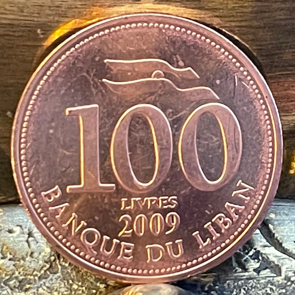 Cedar of Lebanon 100 Livres Lebanon Authentic Coin Charm for Jewelry and Craft Making (100 Pounds) (Gilgamesh)