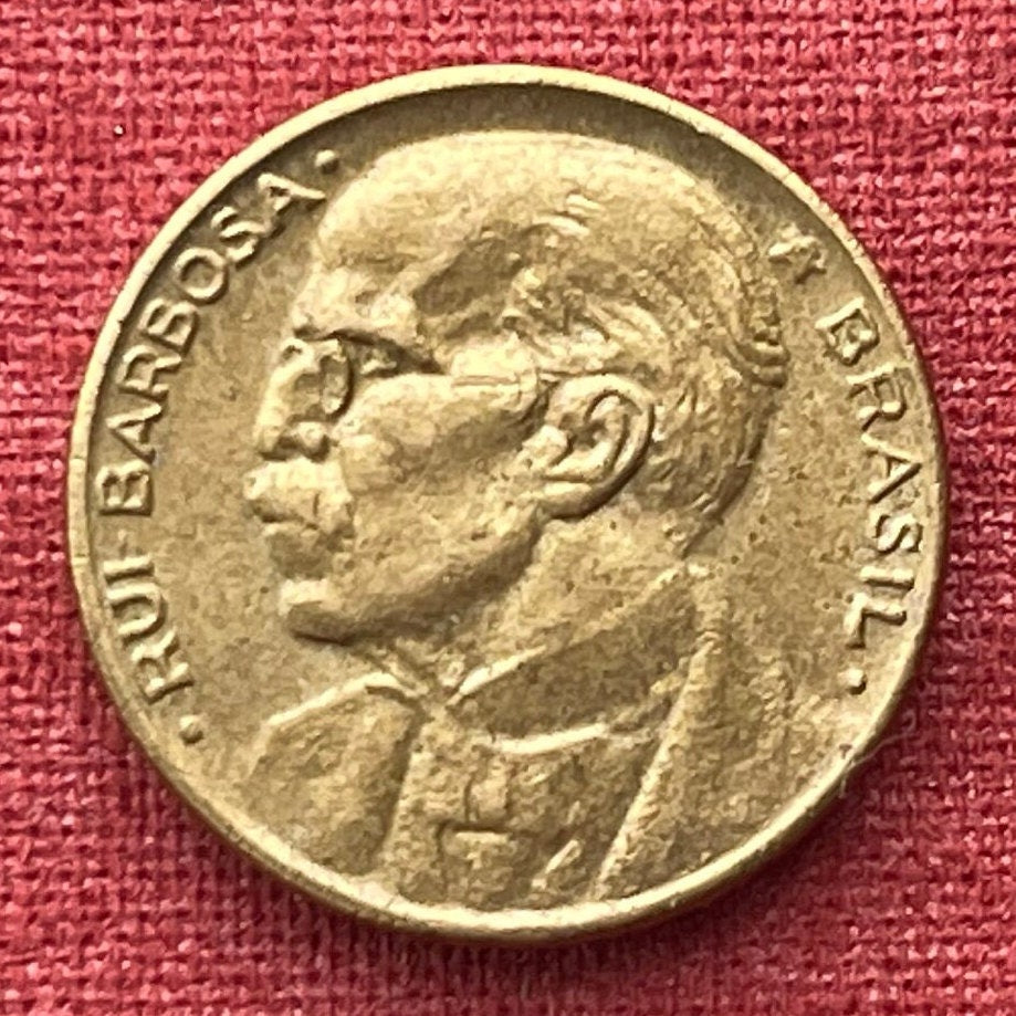 Abolitionist Rui Barbosa 20 Centavos Brazil Authentic Coin Money for Jewelry and Craft Making (Encilhamento) (Golden Law) (Fiat Money)