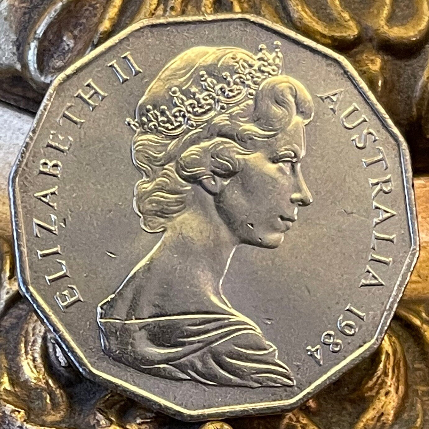 Kangaroo & Emu 50 Cents Australia Authentic Coin Money for Jewelry and Craft Making (Dodecagonal) (12-Sided)