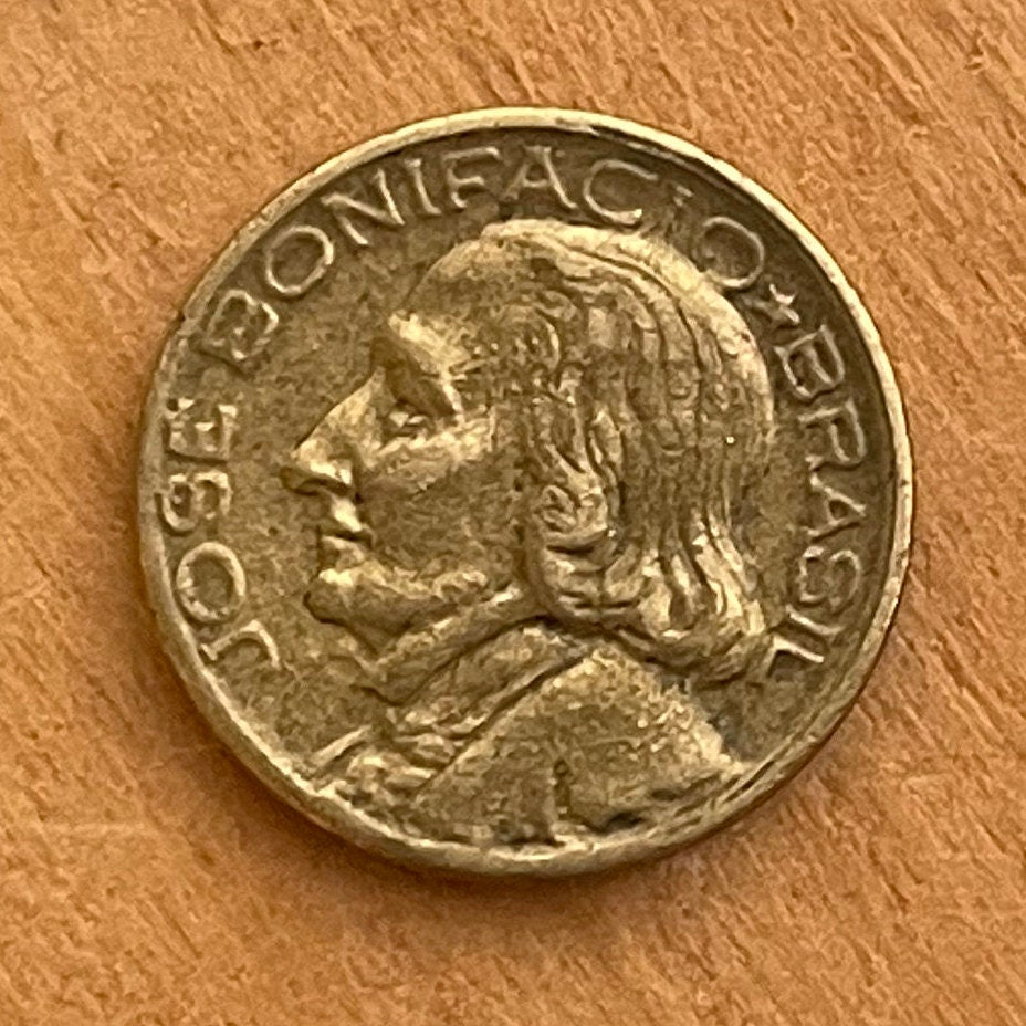 Geologist of Lithium José Bonifácio de Andrada, Patriarch of the Independence of Brazil 10 Centavos Authentic Coin Money for Jewelry