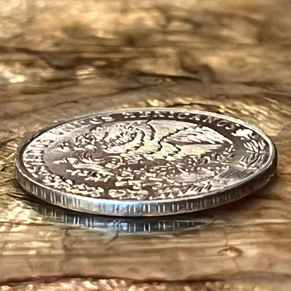 President Francisco Madero & Eagle with Snake 20 Centavos Mexico Authentic Coin Money for Jewelry and Craft Making