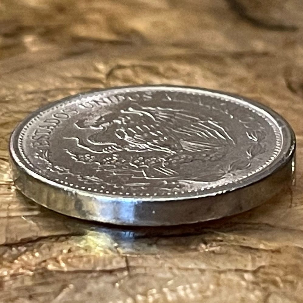 President Benito Juárez & Eagle with Snake 50 Pesos Mexico Authentic Coin Money for Jewelry and Craft Making