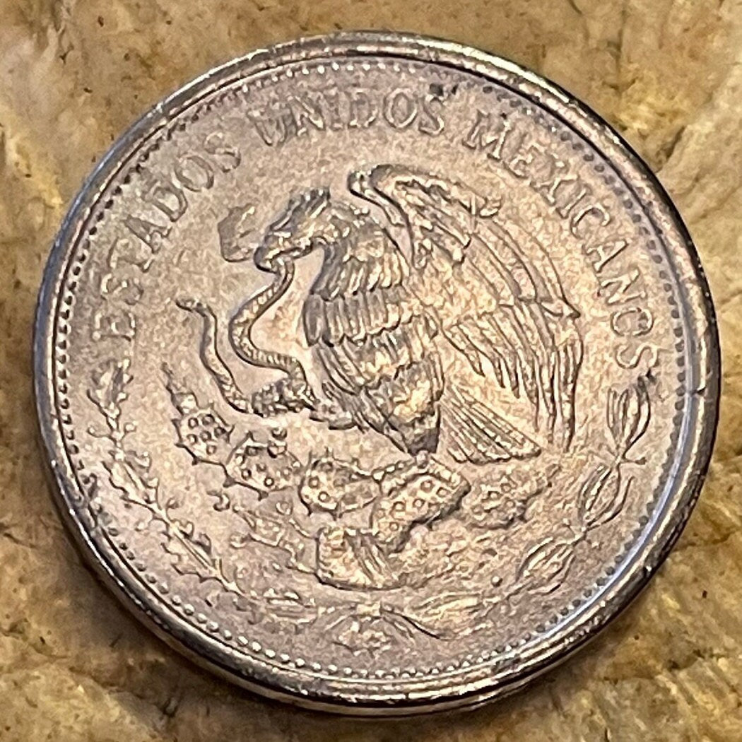 President Benito Juárez & Eagle with Snake 50 Pesos Mexico Authentic Coin Money for Jewelry and Craft Making