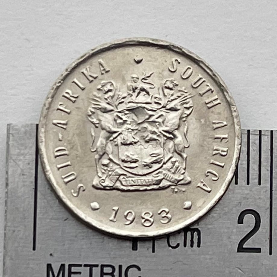 Paradise Crane (Nickel) 5 Cents South Africa Authentic Coin Money for Jewelry and Craft Making (Xhosa Hero) (Blue Crane) Power Through Unity