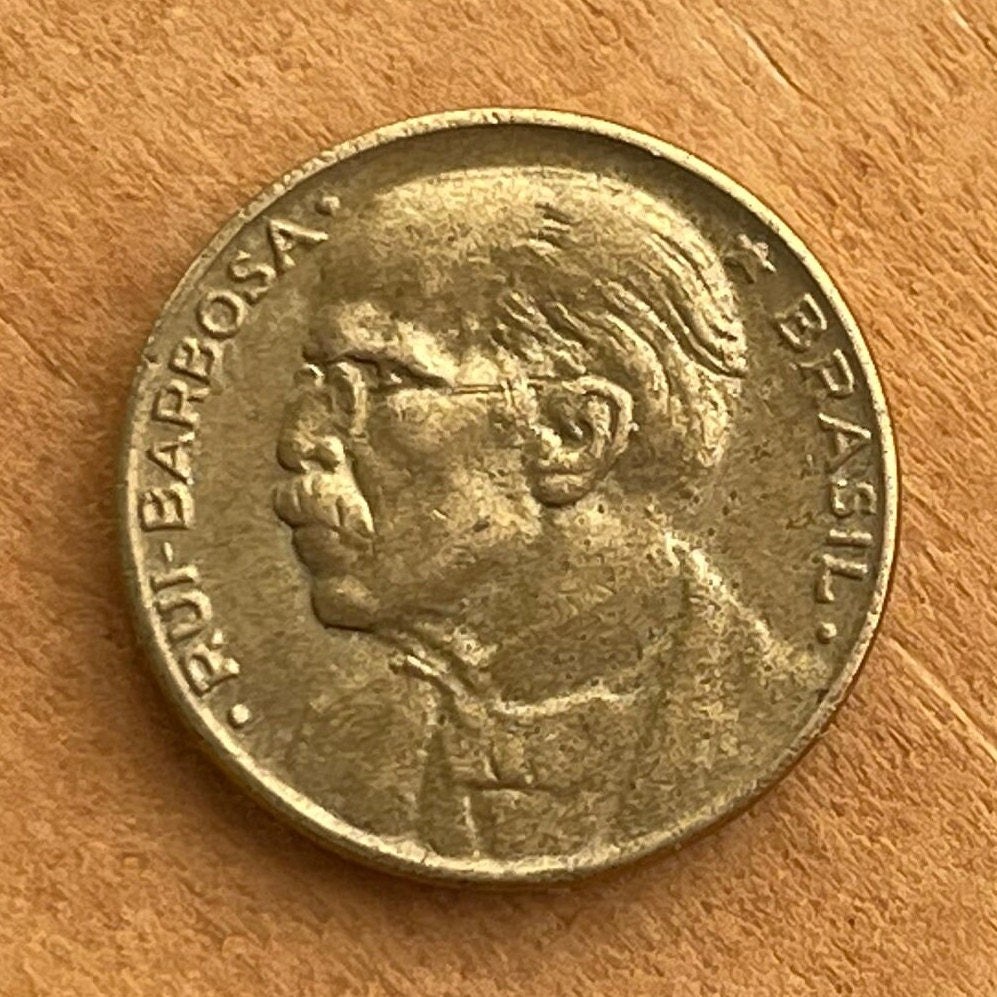 Abolitionist Rui Barbosa 20 Centavos Brazil Authentic Coin Money for Jewelry and Craft Making (Encilhamento) (Golden Law) (Fiat Money)