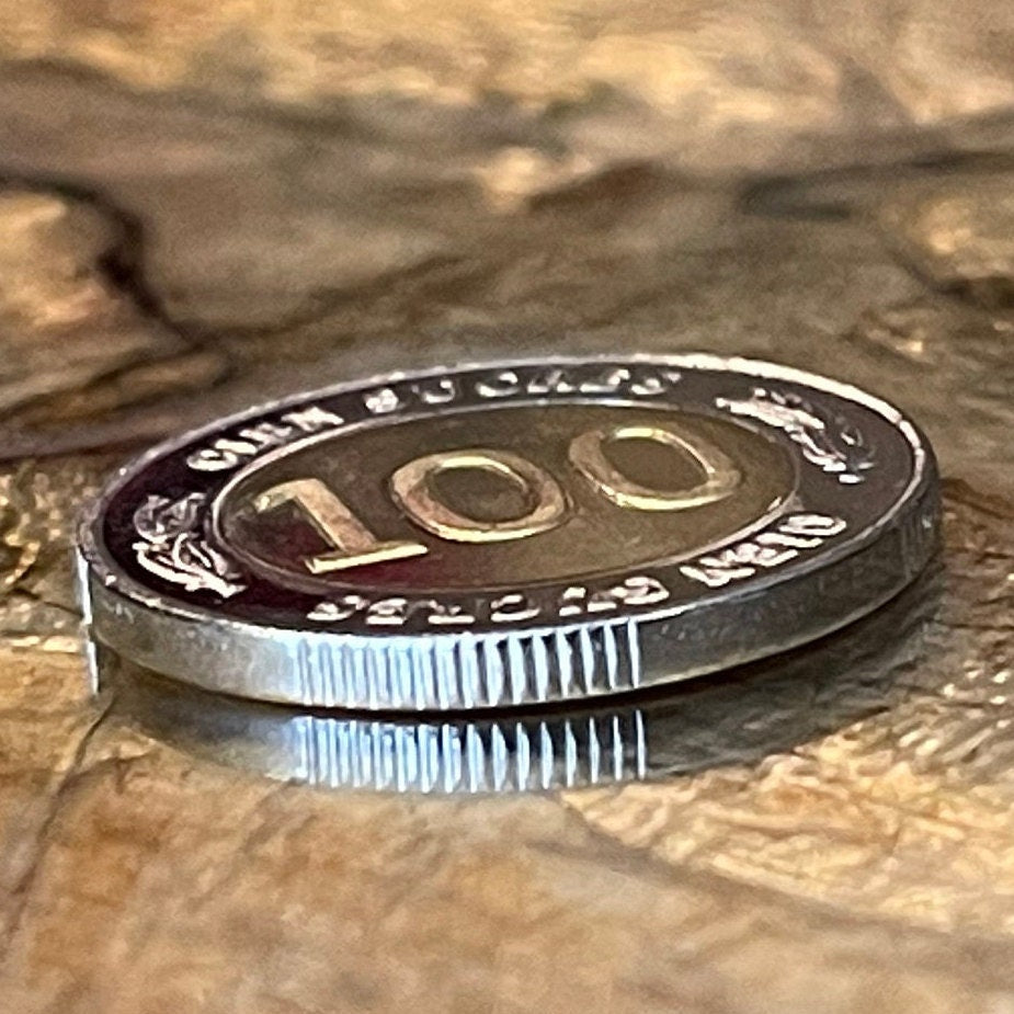 Grand Marshal Antonio José de Sucre 100 Sucres Ecuador Authentic Coin Money for Jewelry (1997) (Bimetallic) (President of Peru and Bolivia)