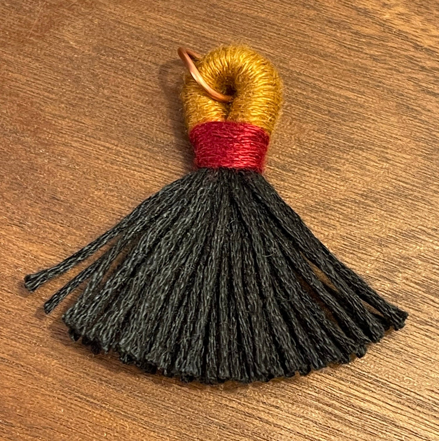 Color Block Cotton Tassels; single color set; multicolor set; add jumpring; earrings-black,blue,brown,gold,gray,pink,purple,slate,white